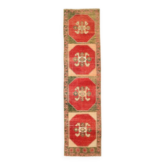 Tapis persan vintage rouge rubis 3 x 12, 92 x 371 cm SK20380