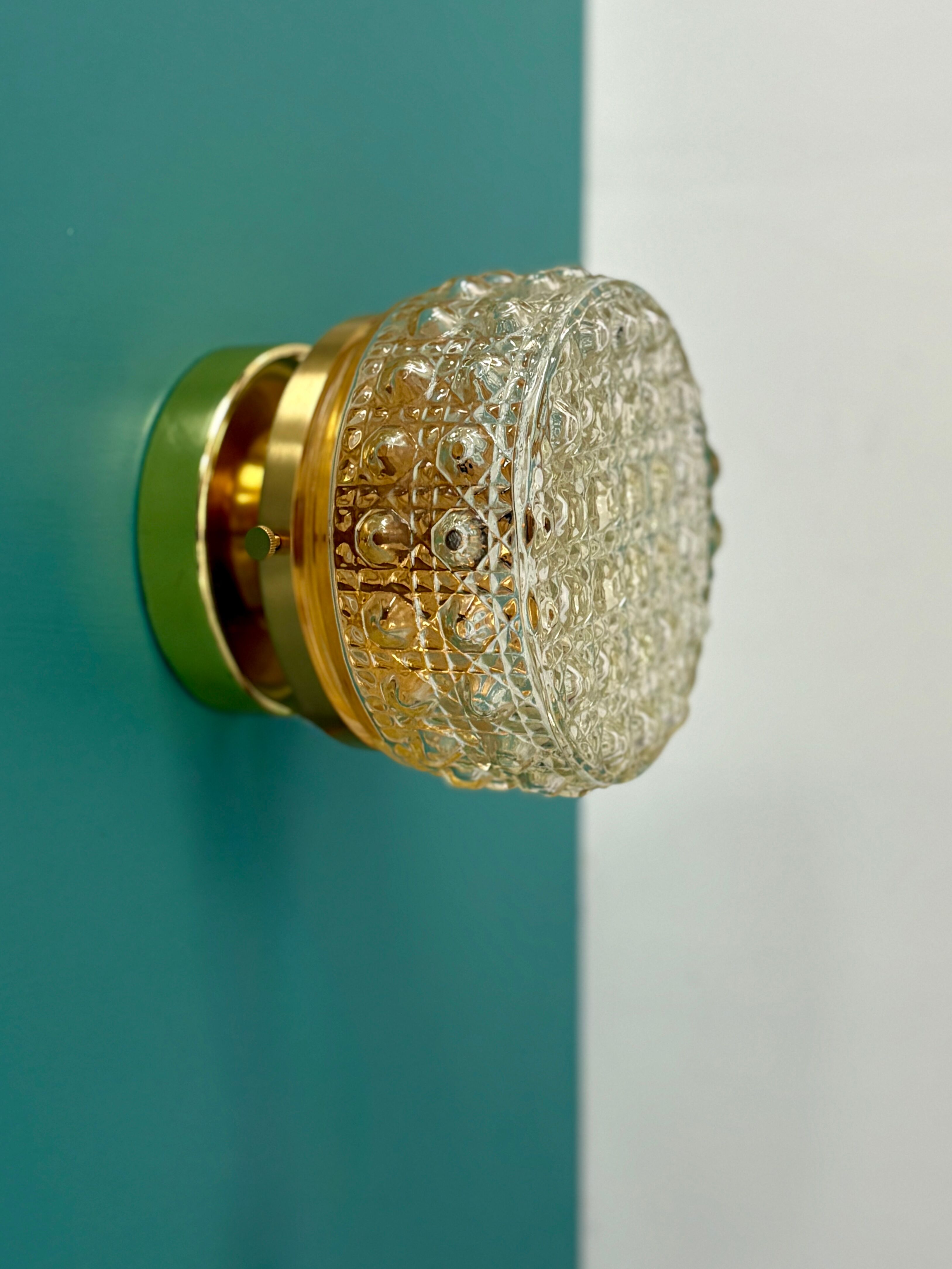 Vintage glass moulded globe wall/ceiling light.