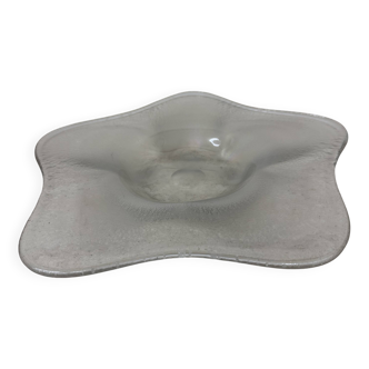 Antique bowl Willem Jacob Rozendaal for  Kristalunie Maastricht Coquille
