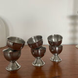 Coquetiers vintage en inox