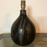 Lampe vintage en céramique noire