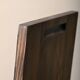 Gerrit Rietveld Zig Zag Chair is dark brown stained wood