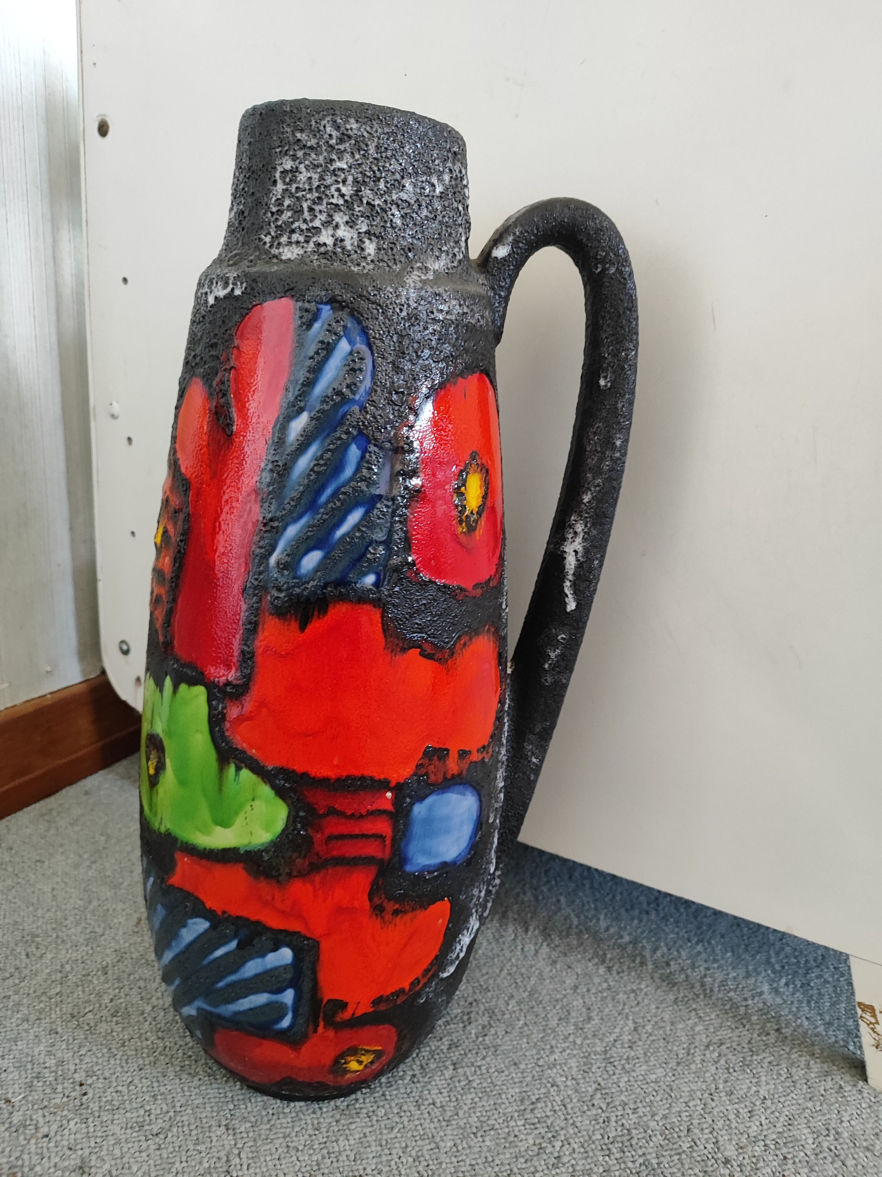 Vase de sol West Germany 52 cm "Fat Lava"