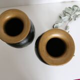Pair of ceramic vases, hand painted