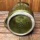 Old SARREGUEMINES Green Ceramic Pitcher Vintage Vines Decor