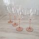 4 Verres à Eau ou Vin / verre à pied Rose