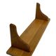 Vintage oak wall rack book shelf 1970s wood minimalist design