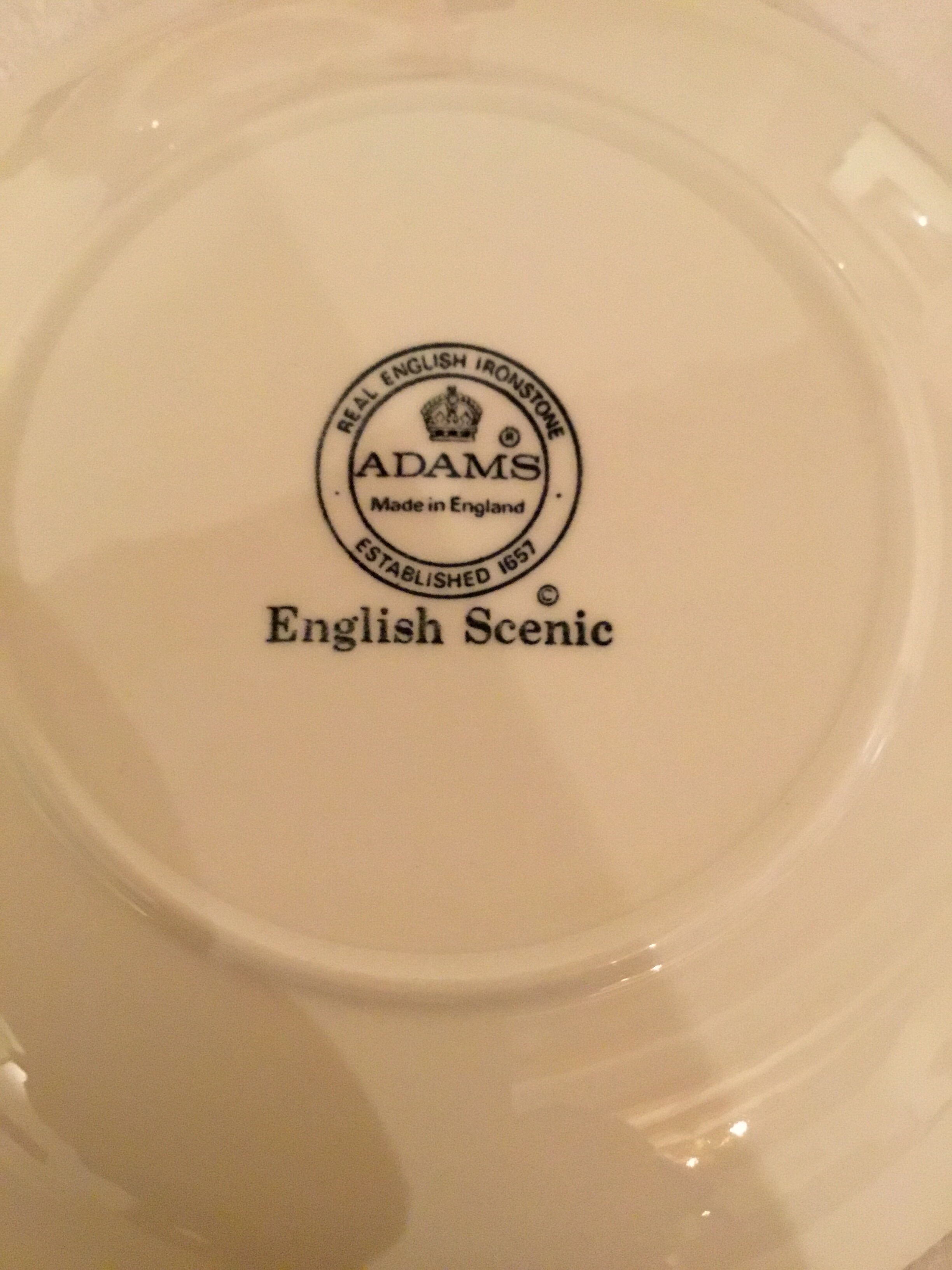 Lot of 2 hollow plates of English porcelain