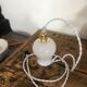 Suspension vintage verre blanc