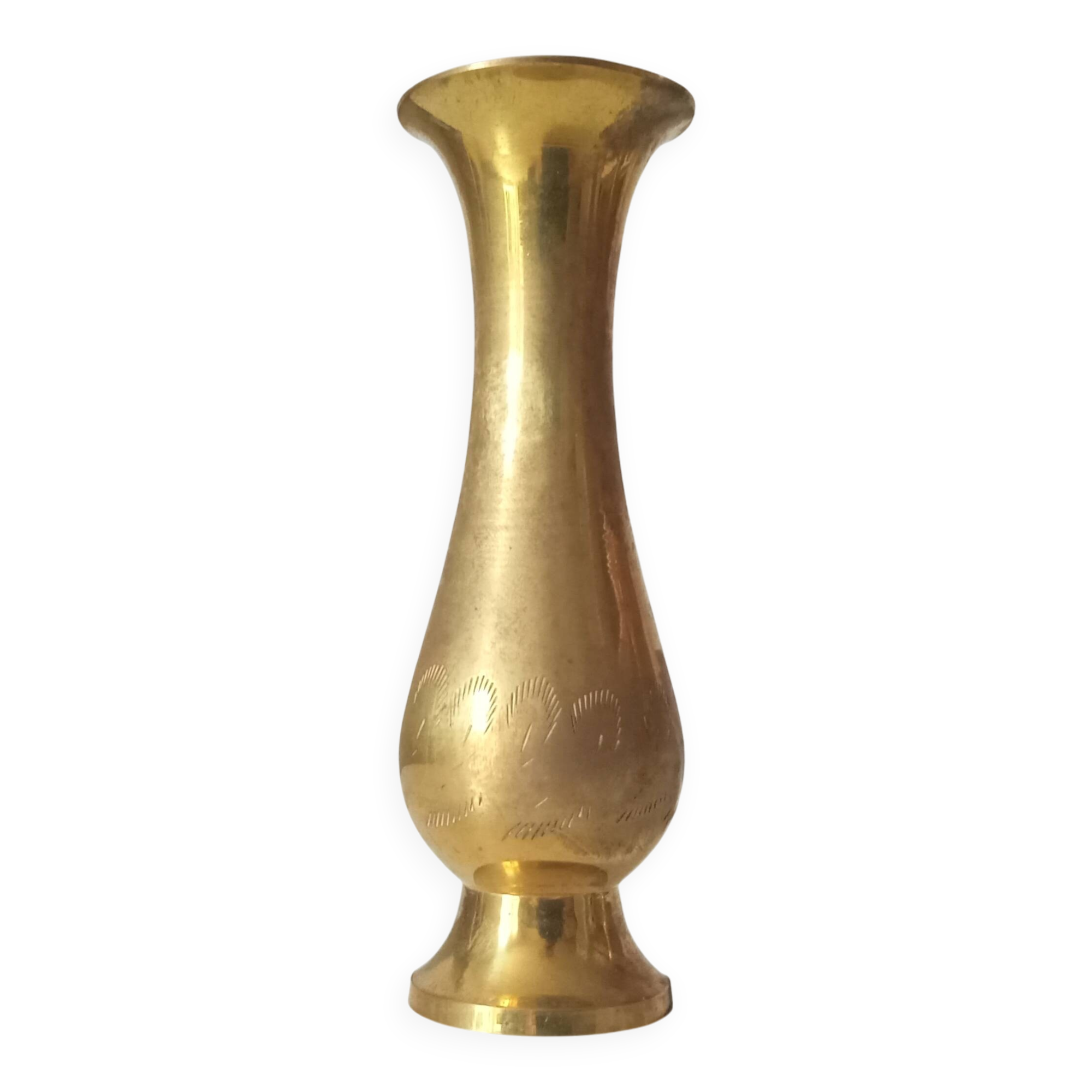 Vintage vase in gilded brass