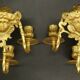 Pair of wall sconces with female masks, Napoléon III period, 19th century - bronze