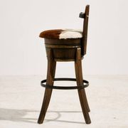 Tabouret de bar en hêtre vintage, années 1970