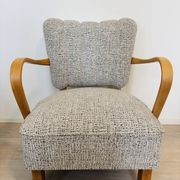 Fully Restored Vintage Lounge Arm Chair by Jindrich Halabala H-237, 1950’s