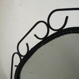 Rearview mirror with black metal frame, 1950