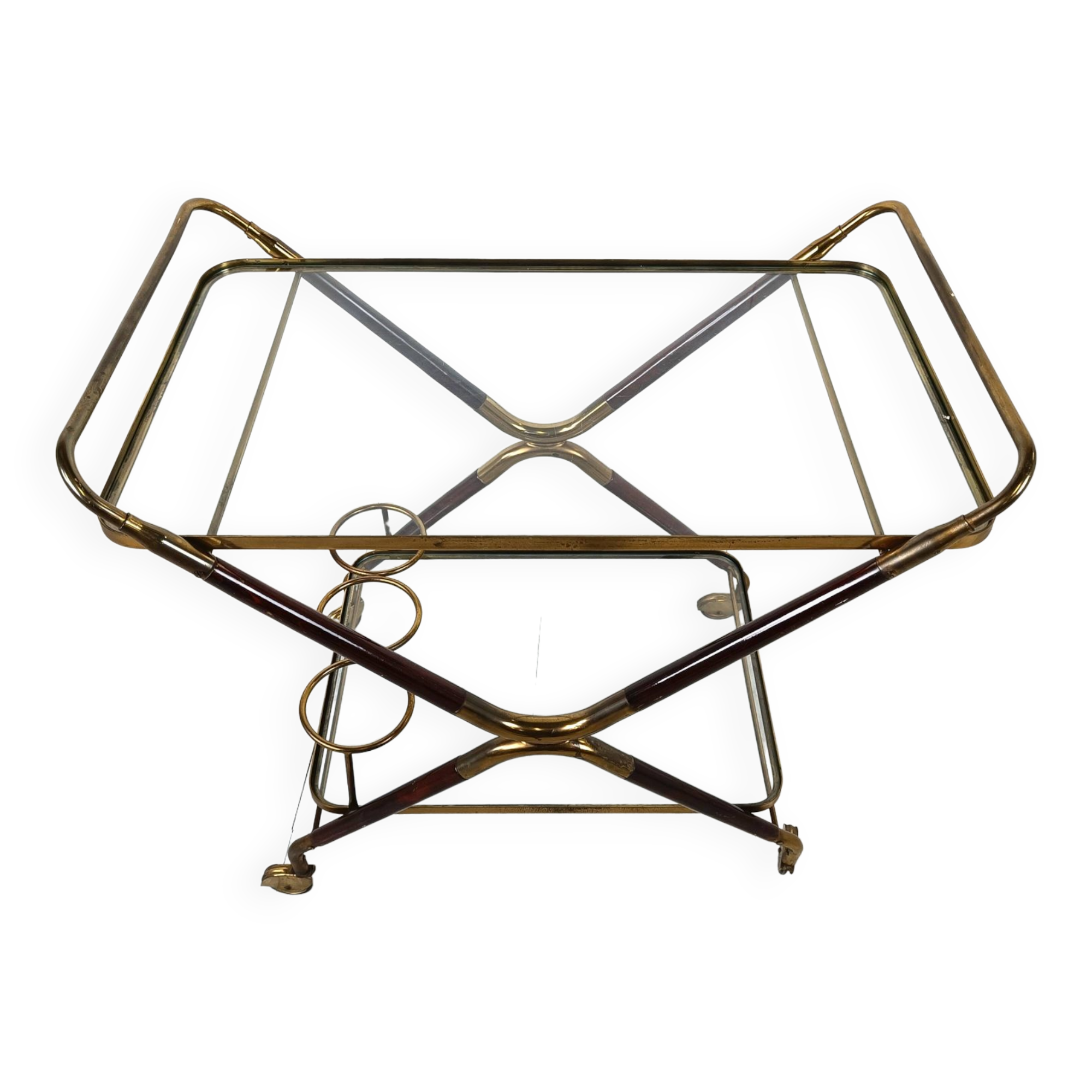 Vintage italian serving trolley style Cesare Lacca, 1950s