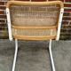 Chaise Cesca modèle b32 en blanc et bois par Marcel Breuer