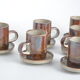 6 cup coffees in sandstone