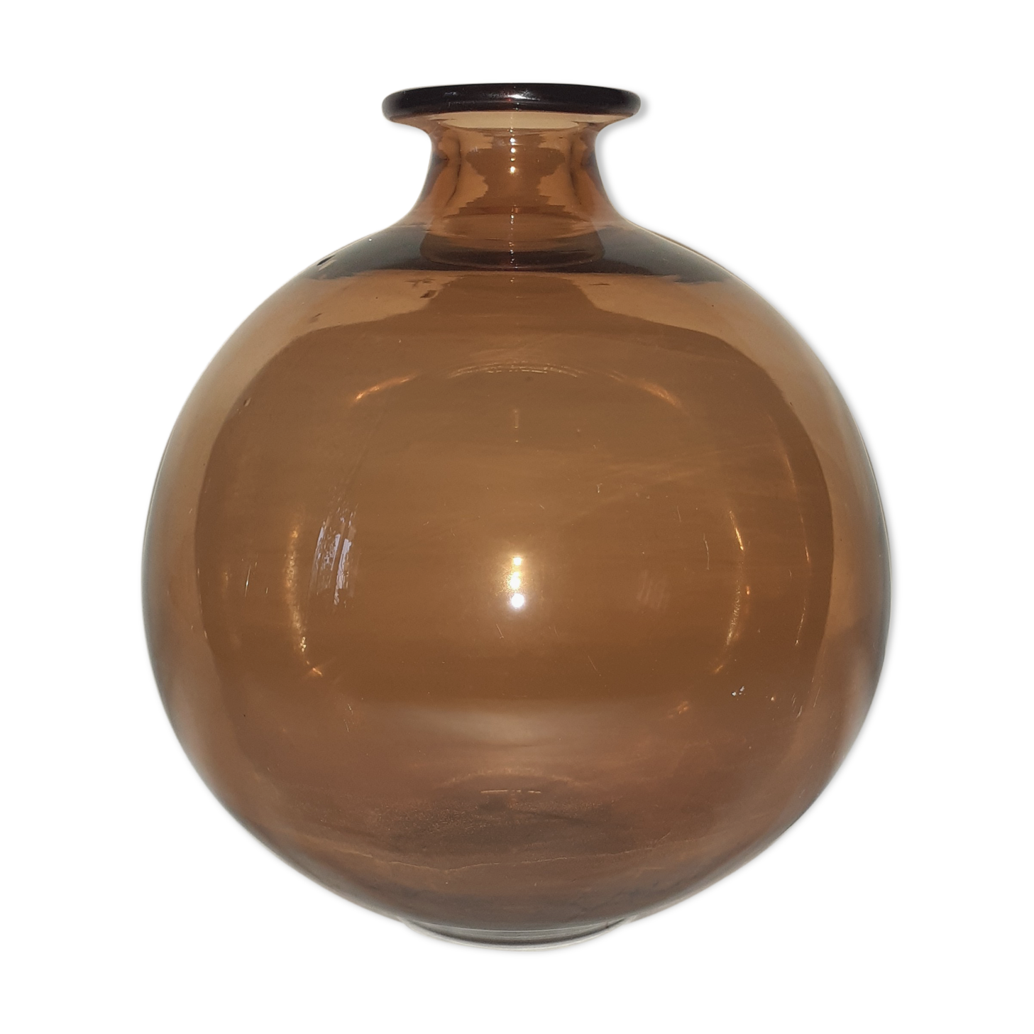 Smoked glass vase Plus Norway glass