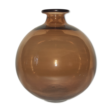 Smoked glass vase Plus Norway glass