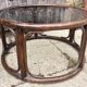 Rattan & glass coffee table “Riviera 70” – round, lightweight, bohemian chic style