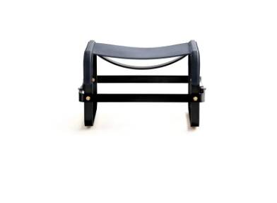Blue Wanderlust footrest pair with black steel.