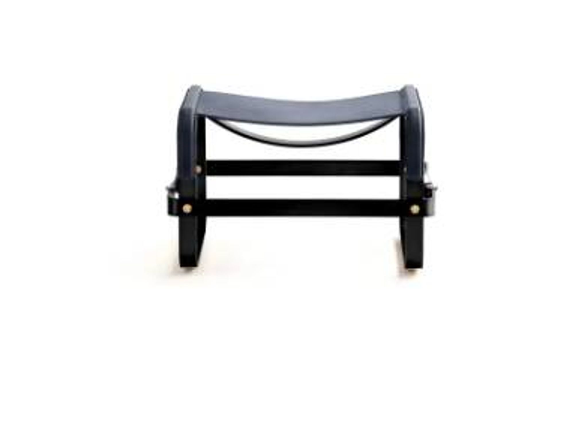 Blue Wanderlust footrest pair with black steel.