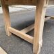 Extensible farmhouse dining table stripped in raw solid oak from the 1970s.