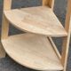 Vintage 5-Tier Solid Wood Quarter-Round Corner Shelf