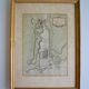 Martigues pond Old geographical map 18th century engraving 1764 by Bellin