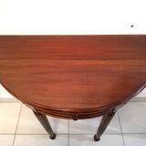 Console demi-lune en merisier