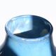 Baluster vase in Belgian ceramic with flowing blue and yellow glazes.