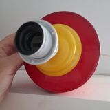 Pair of red and yellow lamp bases from the 80s