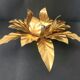 Hollywood Regency Florentine Flower-Shaped Gilt Flush Mount Hans Kögl Italy