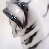 White ceramic tiger - Ceramiche Boxer, Italy