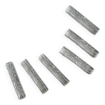 6 cut crystal knife holders, elegant table accessories