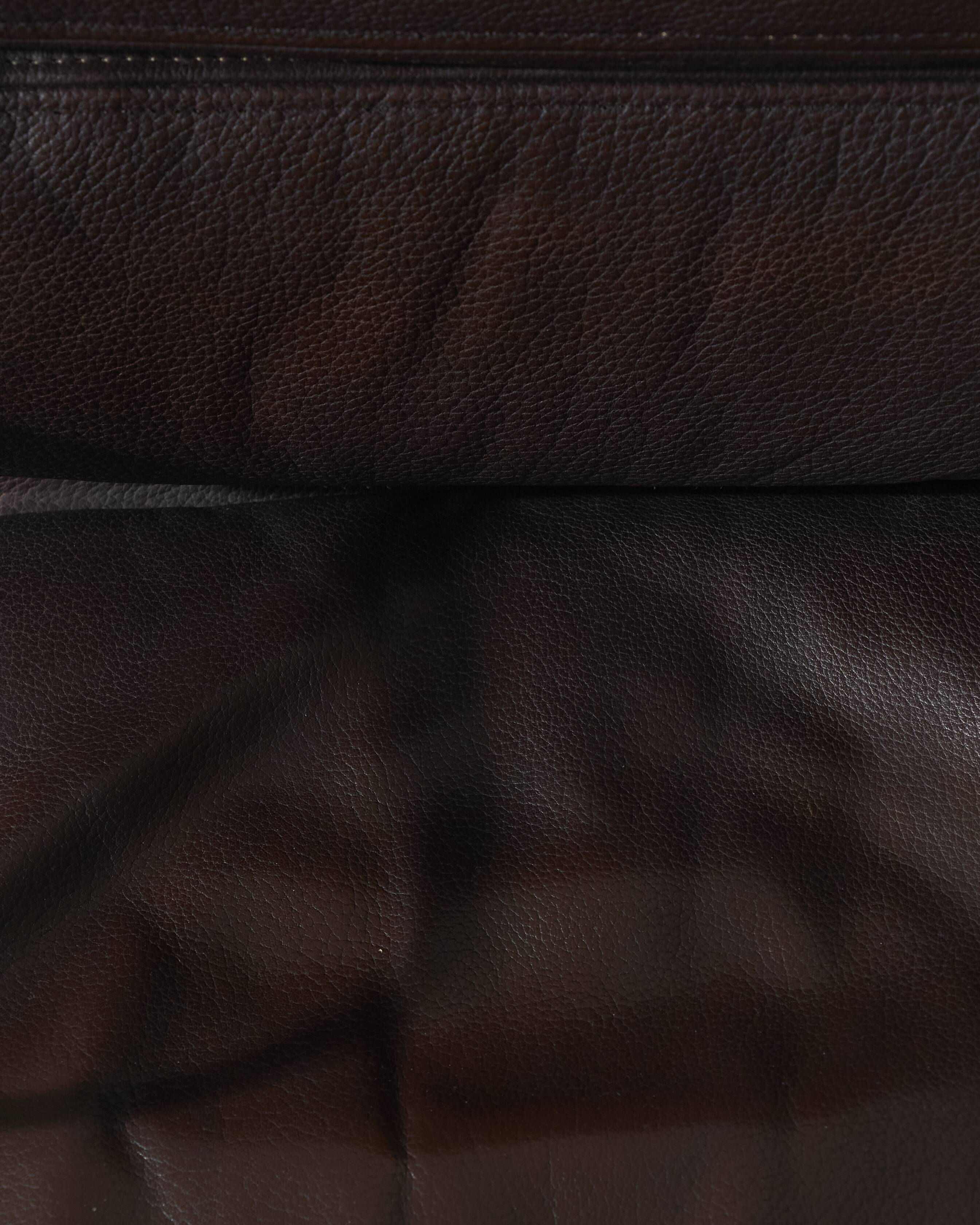 Pair of brown leather sofa pads, Herman Miller, 1970s