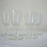 6 engraved glasses