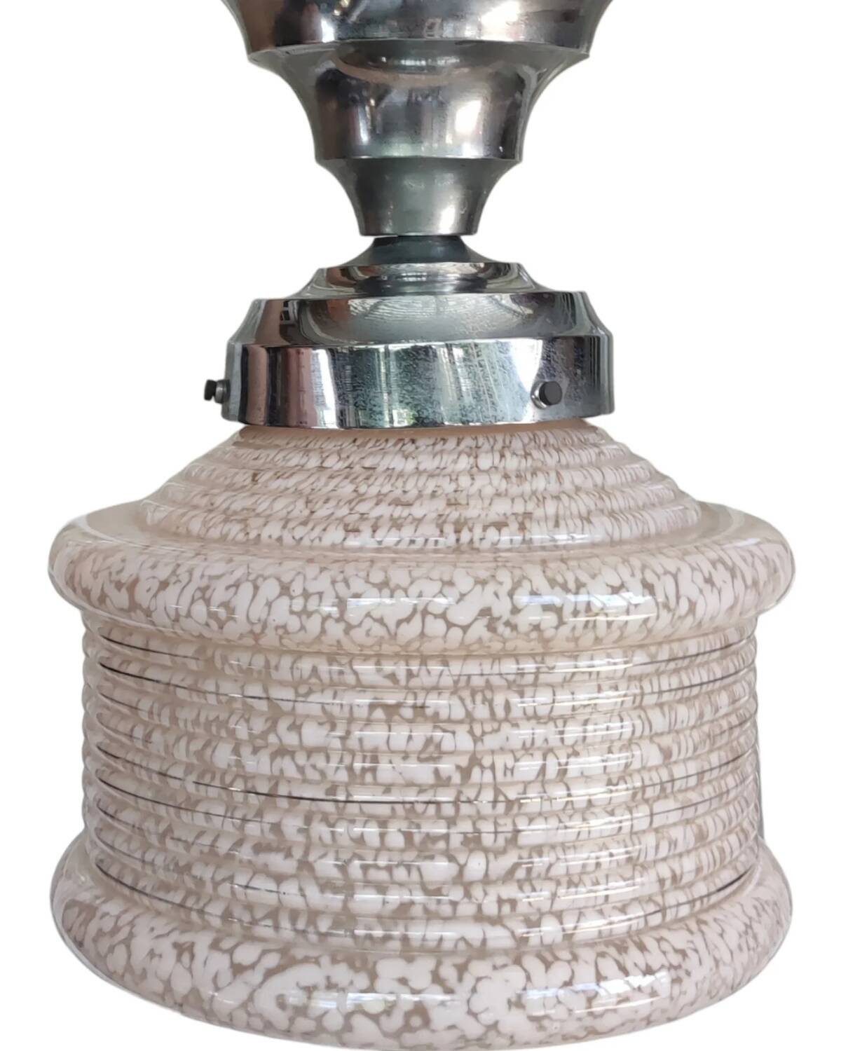 Old globe ceiling light suspension glass from Clichy