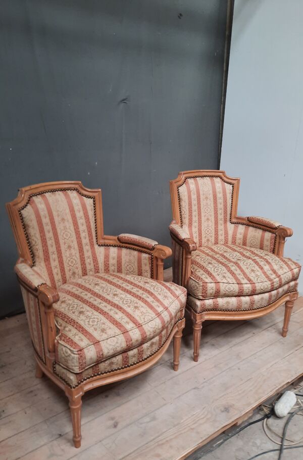 Paire de bergere style Louis XVI