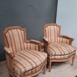 Paire de bergere style Louis XVI