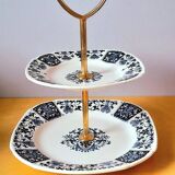 Serviteur à apéritifs, gâteaux en porcelaine de Gien Ibis