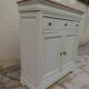 Small Louis Philippe style sideboard of beautiful craftsmanship, enhanced in storm gray.