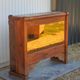 Handcrafted wooden bar, mirror bar and marble slab, wooden furniture