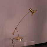 Set of 2 desk or table lamps in brass by Massive Belgium 1980's
