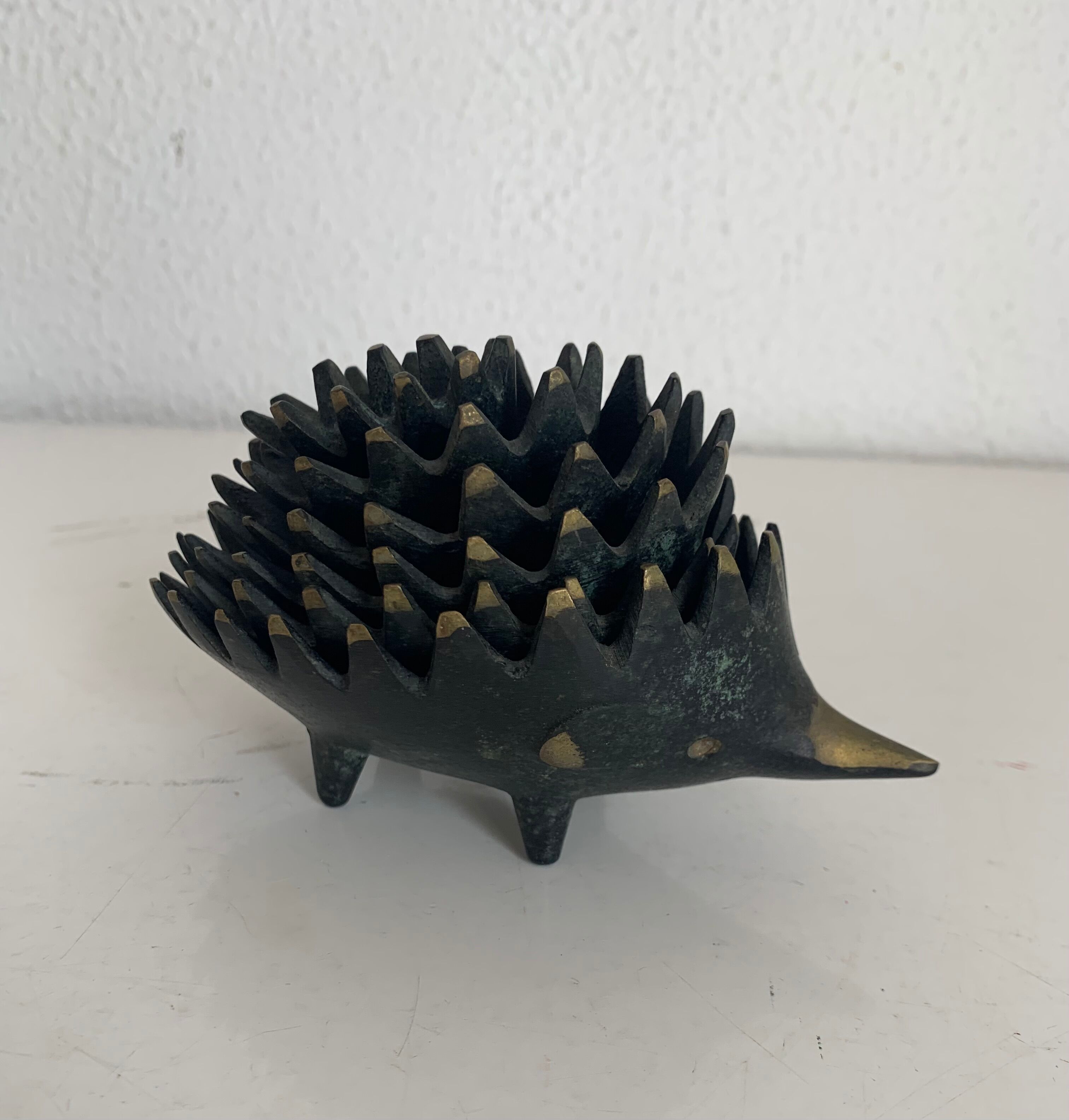 Vintage 1950 hedgehog ashtrays by Walter Bosse for Hertha Baller