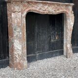 Louis XV style fireplace in rance marble circa 1880