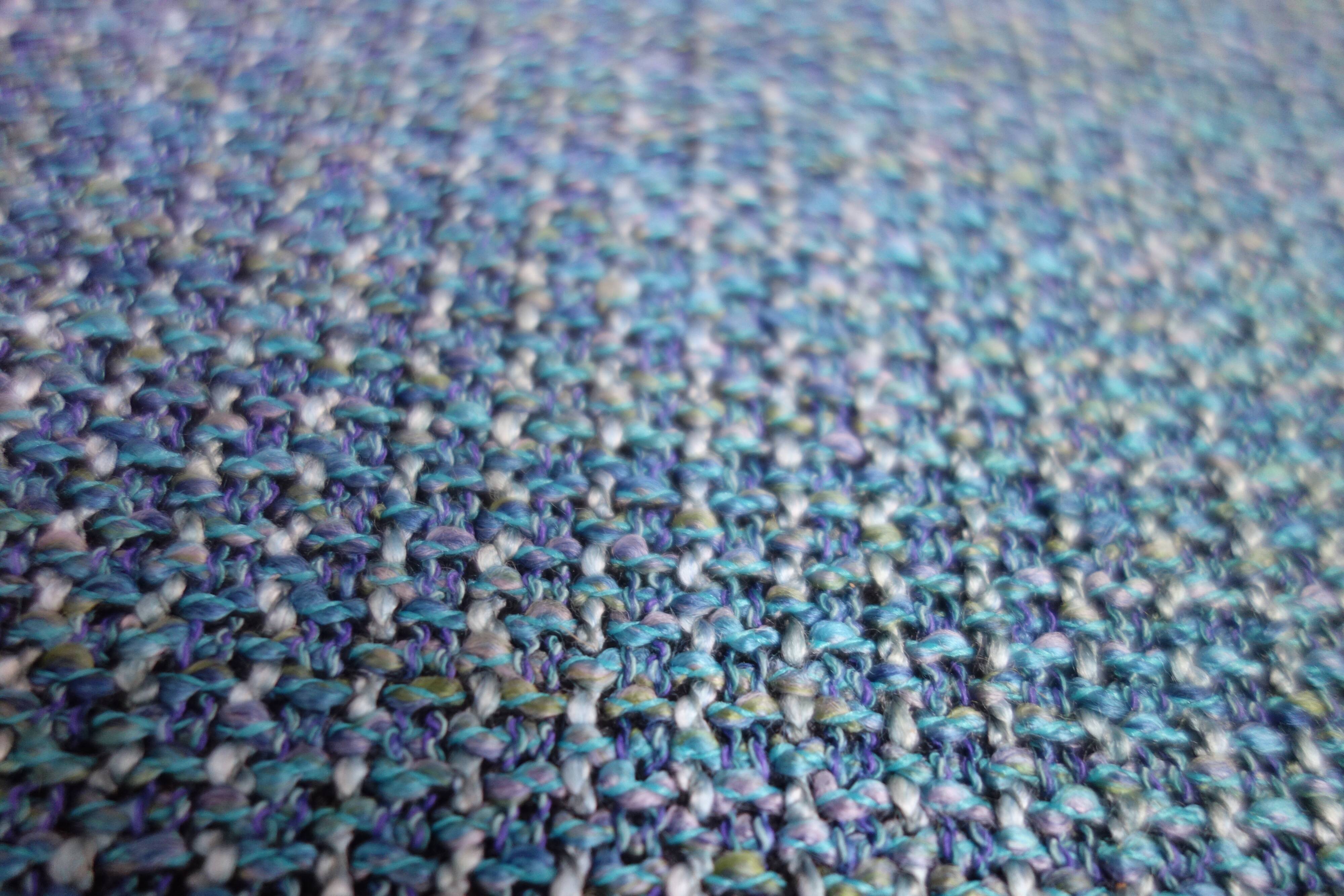 Blue fabric daybed wood frame 1960s