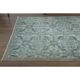 1970s vintage Turkish hand-knotted wool cotton green area rug 196x224