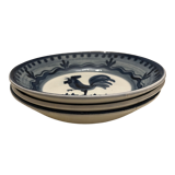 3 Hollow plates in Gien earthenware