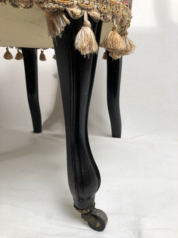 Napoleon III voyeuristic chair, blackened wood